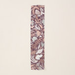 Rose Gold Burgundy Floral Illustration Pattern Scarf<br><div class="desc">This elegant and modern pattern is perfect for the stylish and trendy woman. It features a faux printed rose gold foil, white, gray, and burgundy red hand-drawn flowers, and leaf illustration pattern. It's a chic, pretty, unique, and luxe design; ideal for the sophisticated and classy lady. All blooms and leaves...</div>