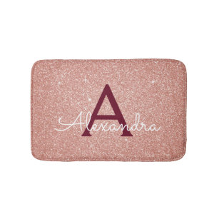 Burgundy Gold Bath Mats Rugs Zazzle