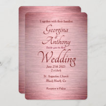 Rose Gold Burgundy Ombre Pink Wedding