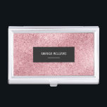 Rose Gold Business Card Case<br><div class="desc">CUSTOMIZATION ♡ Add your name, monogram, message, etc. ♡ Use your favorite fonts. ♡ Add custom colors. PLEASE NOTE ♡ Colors displayed online may vary slightly from the actual product. ♡ This design has elements that are designed to look metallic gold, but no metallic ink or foil will be printed...</div>