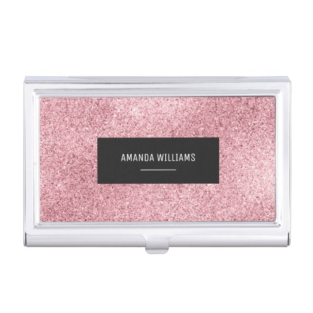 Rose Gold Business Card Case (Front)