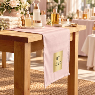 Rose gold Business Logo Short Table Runner