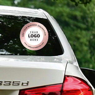 Rose Gold Business Logo Website Car Window Decal