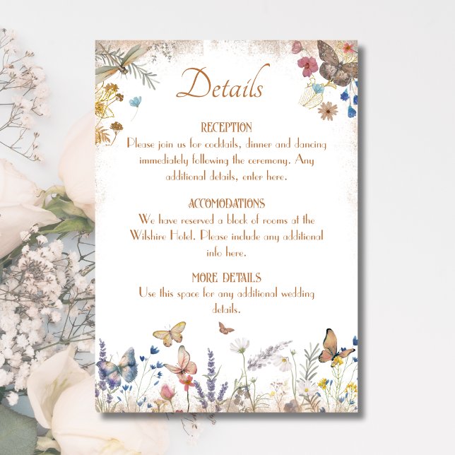 Rose Gold Butterfly Garden Enclosure Card (Creator Uploaded)