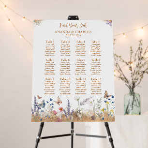 Rose Gold Butterfly Garden Seat Chart  Foam Board
