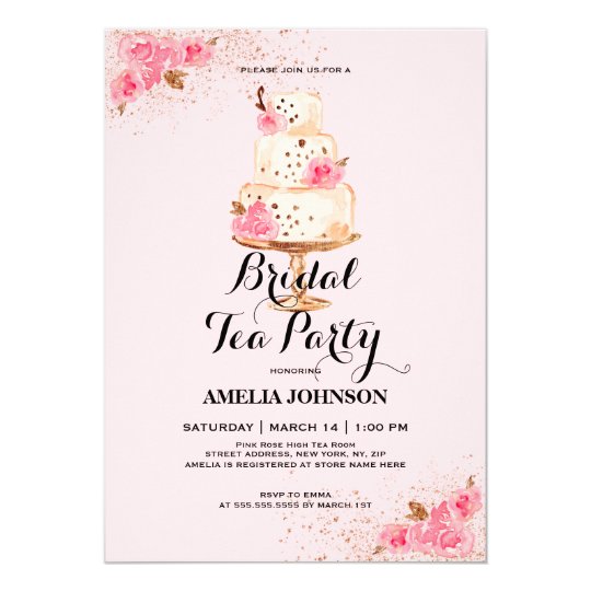 tea party bridal shower invites