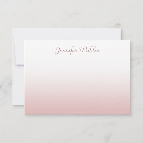 Rose Gold Calligraphed Script Name Chic Template