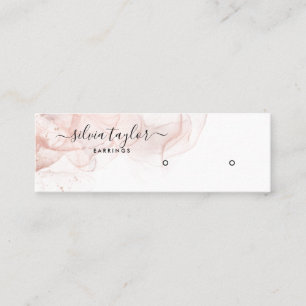 Rose Gold Calligraphy art Earring display card
