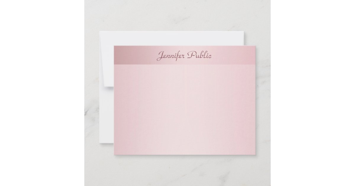 Rose Gold Calligraphy Hand Script Name Template | Zazzle