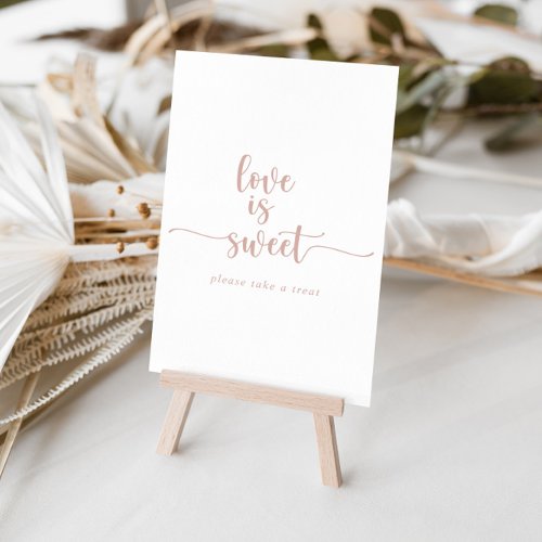 Rose Gold Calligraphy Love Is Sweet Sign