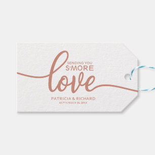 Rose Gold Calligraphy S'more Love Favor Tags