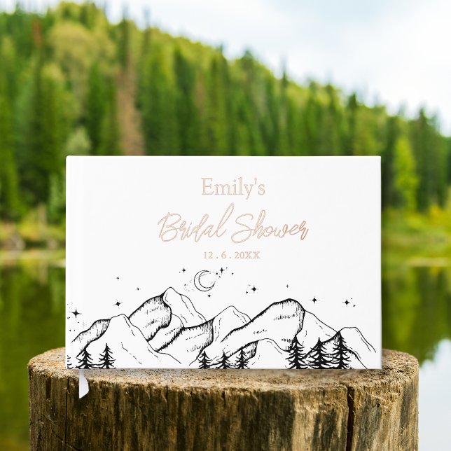 Rose Gold Camp Bride Bridal Shower  Foil Guest Book (Creator Uploaded)