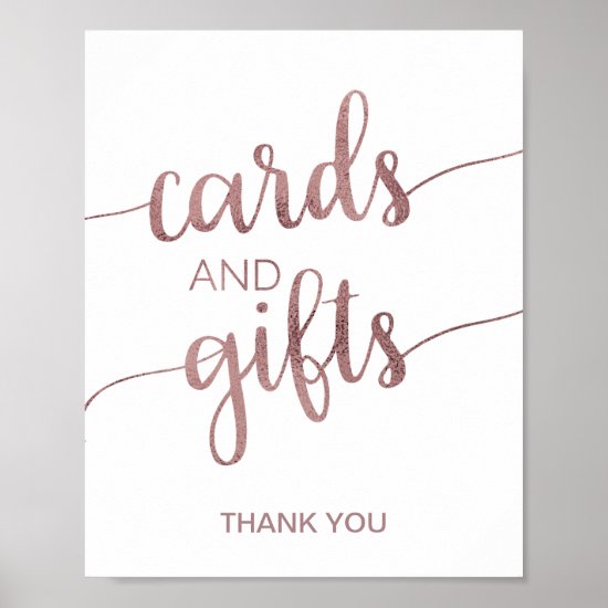Rose Gold Cards & Gifts Poster