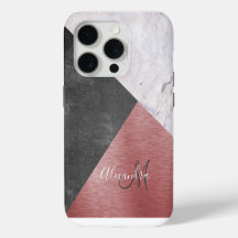 Rose Gold, Chalkboard, & Marble - Add Monogram