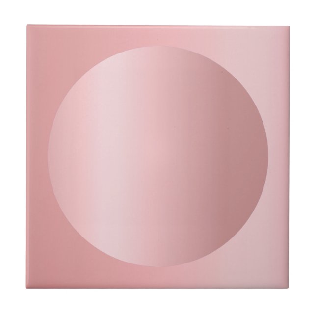 Rose Gold Changeable Image Template Custom Ceramic Tile (Front)