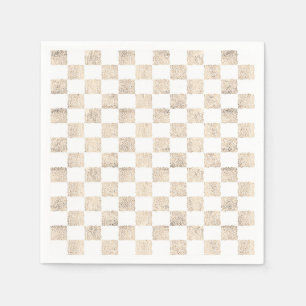 Rose gold checker board pattern napkin bands