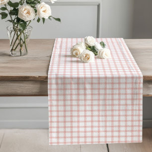 Rose Gold Checkered Runner for Glam Tablescape