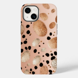 Rose Gold Cheetah Glitter iPhone Mate Tough Case