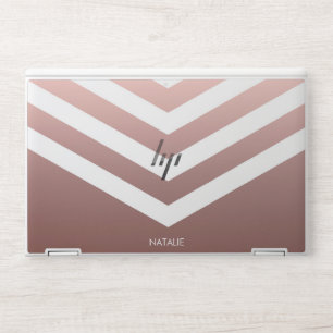 Rose Gold Chevrons HP Laptop Skin