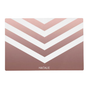 Rose Gold Chevrons Placemat