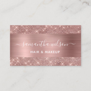Rose Gold Chic Hairstylist Business Card