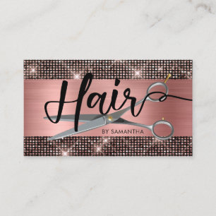 Rose Gold Chic Hairstylist Business Card