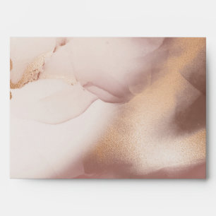 Rose Gold Chic Ink Gold Envelope