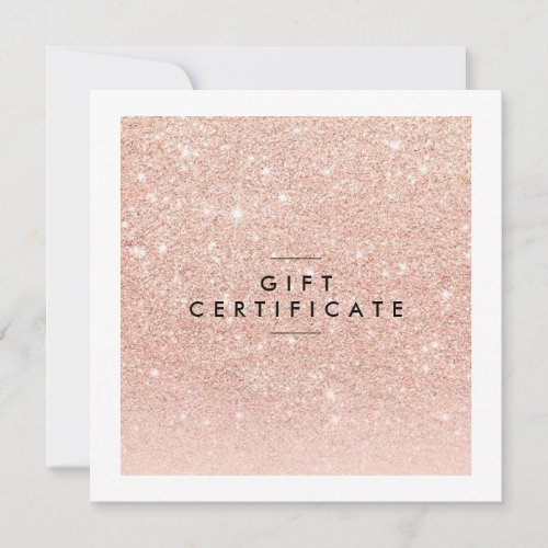 Rose Gold Chic Salon Gift Certificate