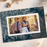 ROSE Gold Christmas Botanical SnowFlake Photo Foil Holiday Card<br><div class="desc">ROSE Gold Winter Christmas Botanical SnowFlake Photo Foil Holiday Card
*real foil
*Please contact us for additional stationery or check out our christmas holiday collections</div>