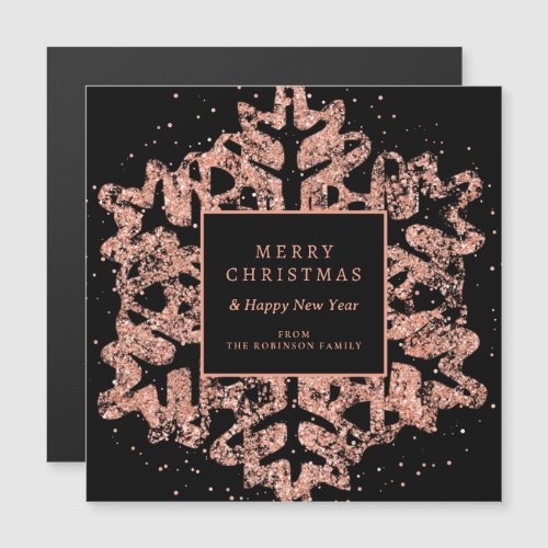 Rose Gold Christmas Glitter Corporate Black