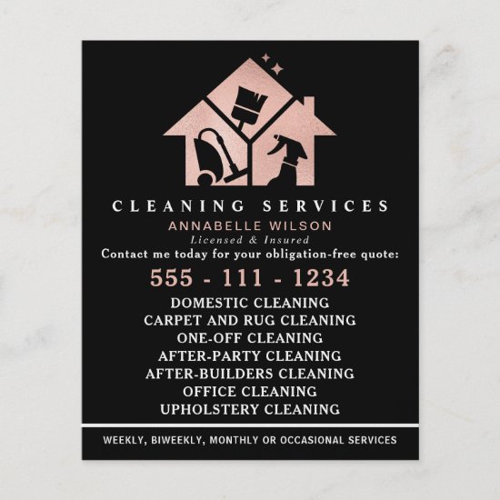 Rose Gold Cleaning Services  Flyer
