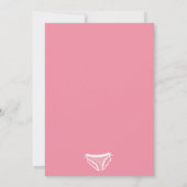 Rose gold clothesline chic lingerie bridal shower invitation (Back)