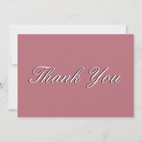 Rose Gold Color Minimalist Professional Thank You Card