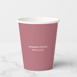 Rose Gold Color Plain Elegant Modern Minimalist Paper Cups
