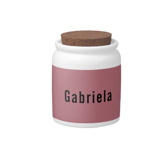 Rose Gold Color Professional Trendy Modern Plain Candy Jar (Front)