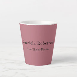 Rose Gold Color Professional Trendy Modern Plain Latte Mug