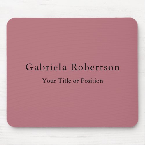 Rose Gold Color Professional Trendy Modern Plain Mouse Pad