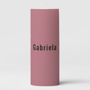 Rose Gold Color Professional Trendy Modern Plain Pillar Candle