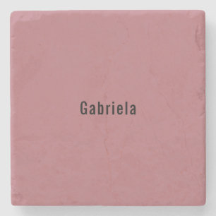 Rose Gold Color Professional Trendy Modern Plain Stone Coaster