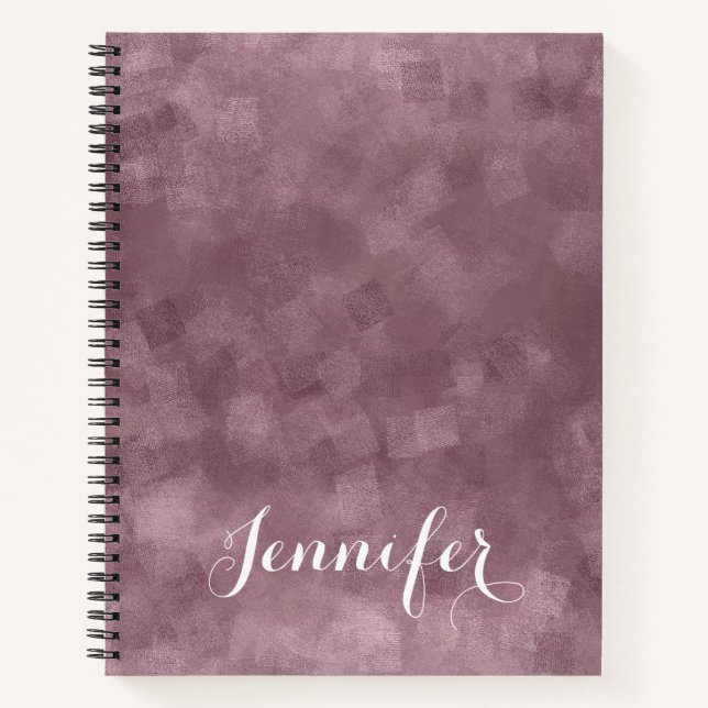 Rose Gold Color Template Modern Custom Elegant Notebook (Front)
