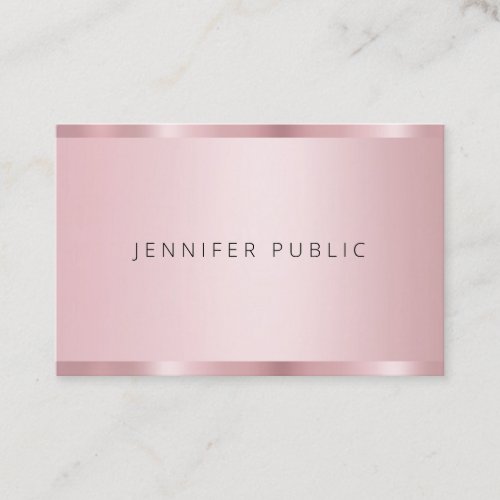 Rose Gold Color Template Modern Elegant Trendy Business Card