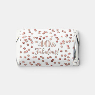 Rose Gold Confetti 40 and Fabulous Birthday Hershey's Miniatures