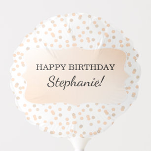 Rose Gold Confetti Birthday Party Balloon