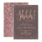 Rose Gold Confetti Birthday Party Invitation