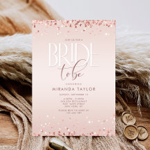 Rose Gold Confetti Bridal Shower