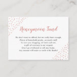 Rose Gold Confetti Honeymoon or household Fund Enclosure Card<br><div class="desc">Faux rose gold confetti honeymoon fund request cards perfect to enclose with bridal shower invitations as well as wedding invitations.  Please feel free to contact the designer for special requests at info@lemontreecards.com</div>