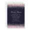 Rose Gold Confetti Navy Blue Modern Bridal Shower