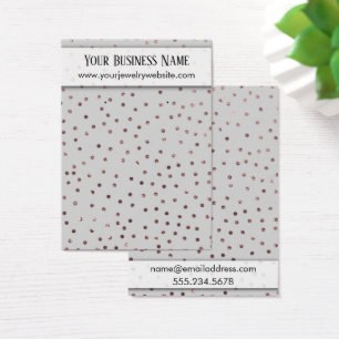 Rose Gold Confetti on Gray Earring Holder Card