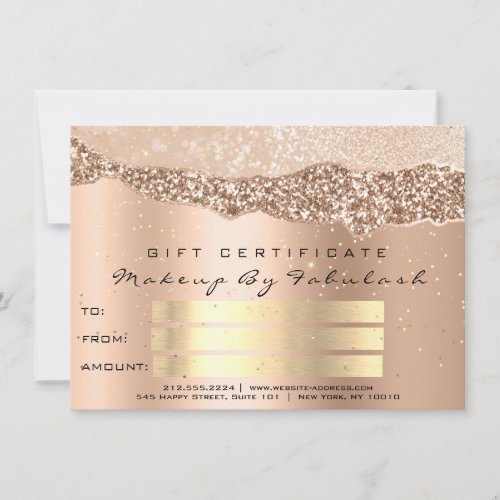 Rose Gold Confetti QR Code Logo Beauty Studio Hair