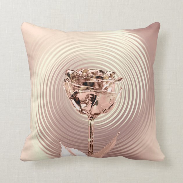 metallic copper throw pillow